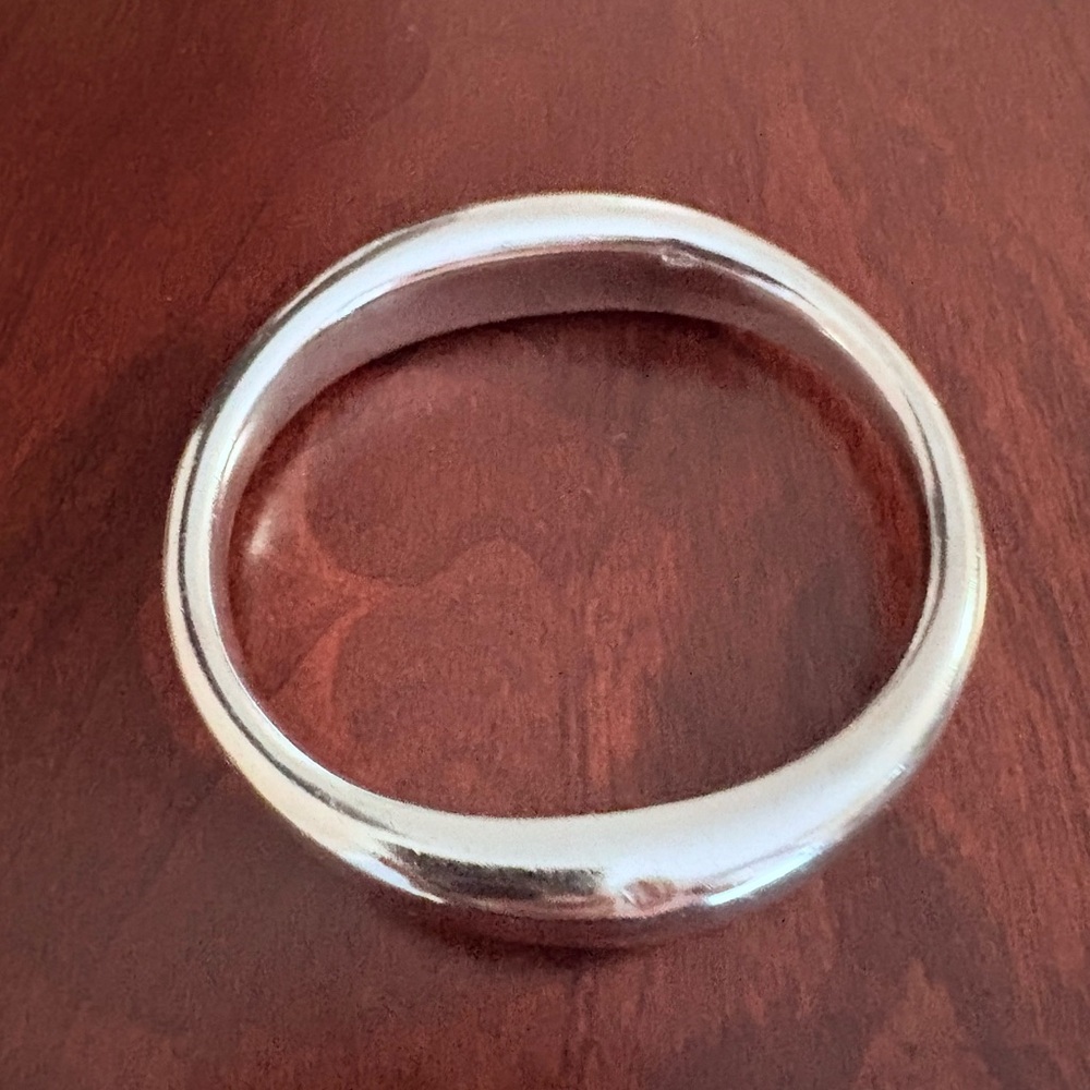 Solid Vintage Sterling Silver Bangle. - image 6